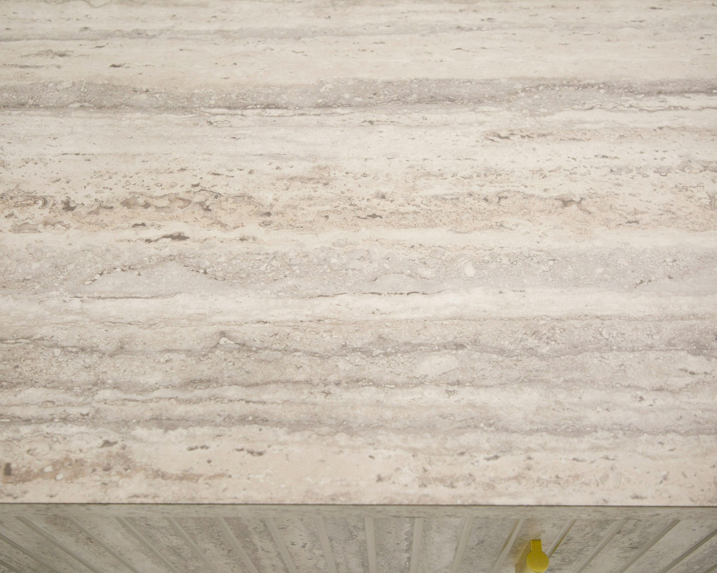 Nova Domus Roma - Modern Faux Travertine + Gold File Cabinet