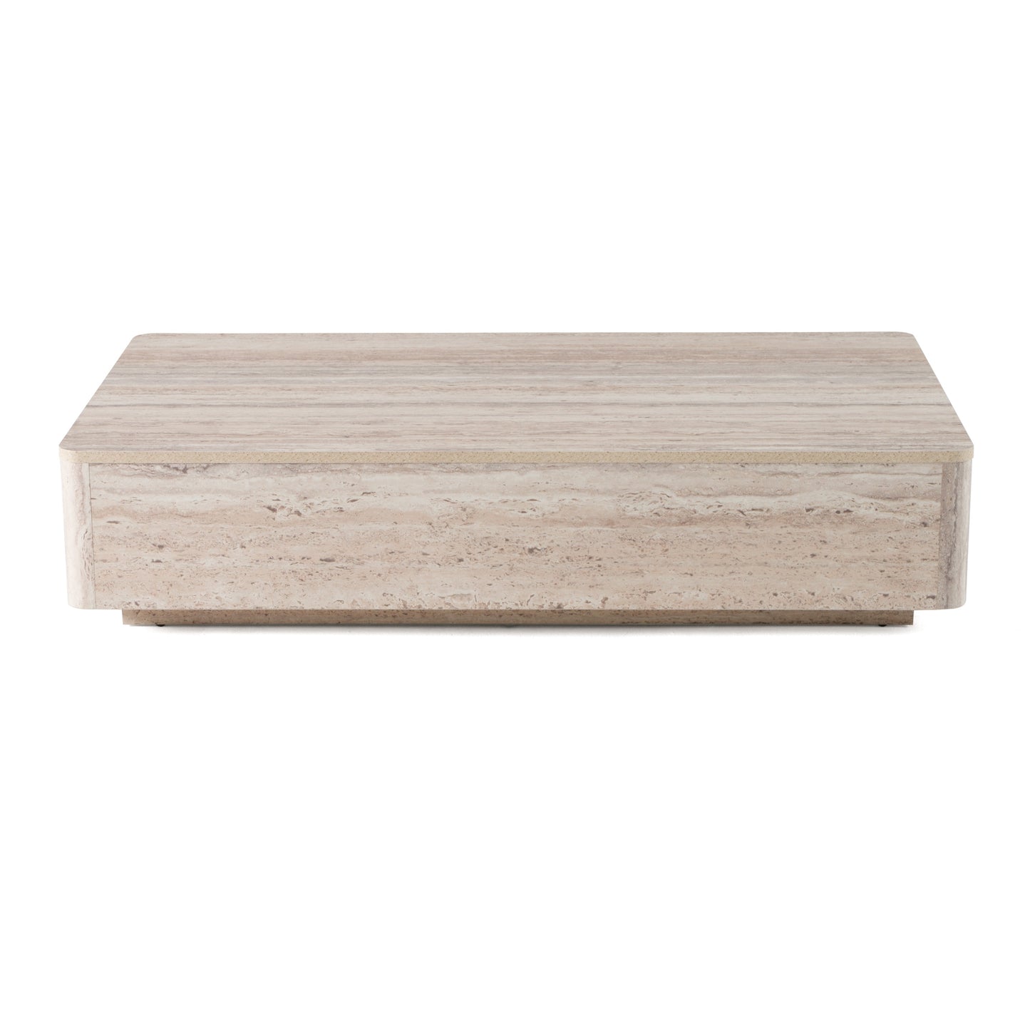 Nova Domus Roma - Modern Faux Travertine Rectangular Coffee Table