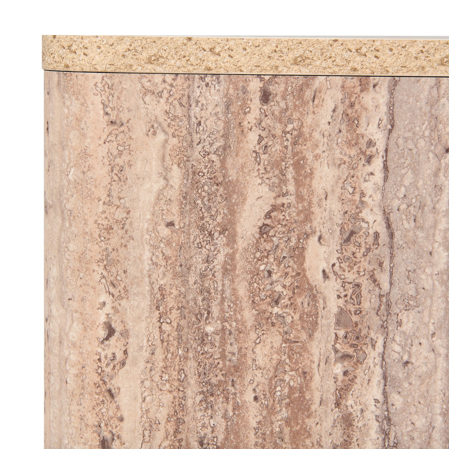 Nova Domus Roma - Modern Faux Travertine Square Coffee Table