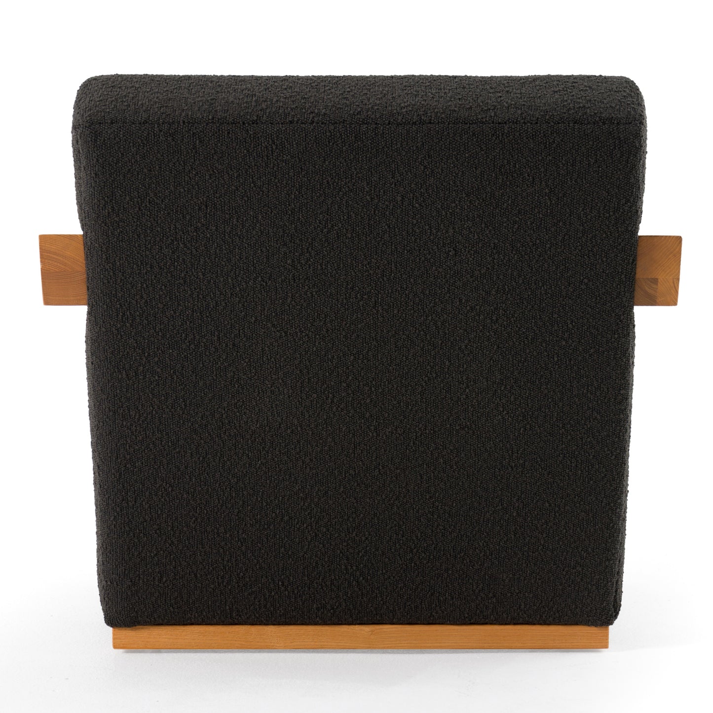 Modrest Rosen - Modern Black Fabric + Natural Oak Accent Chair