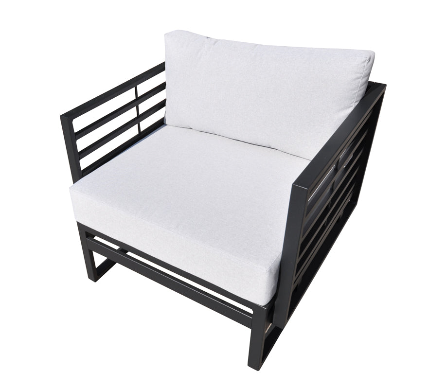 Renava Wharf Outdoor Grey & Black Sofa Set