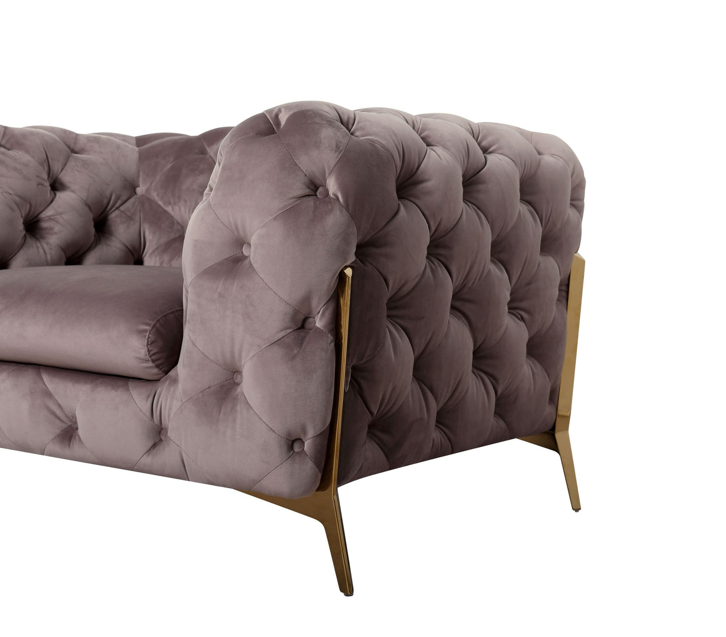 Divani Casa Sheila - Transitional Silver Fabric Sofa