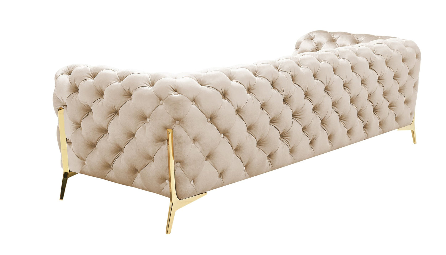 Divani Casa Sheila - Transitional Light Beige Fabric Sofa