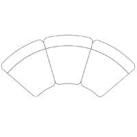 Divani Casa Simpson - Contemporary Dark Grey Fabric Curved Modular Sectional Sofa with Throw Pillows-3-Piece Sectional