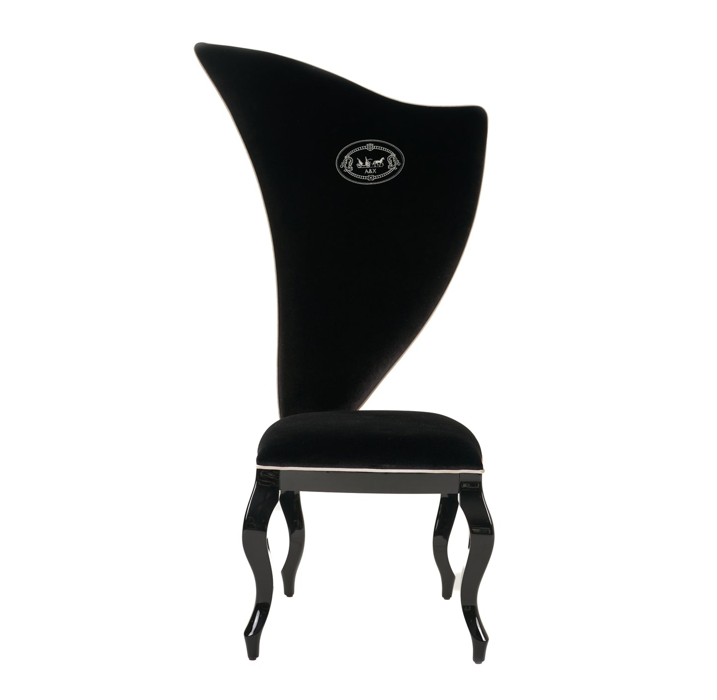 A&X Sovereign - Transitional Black Fabric Chair (Set of 2)