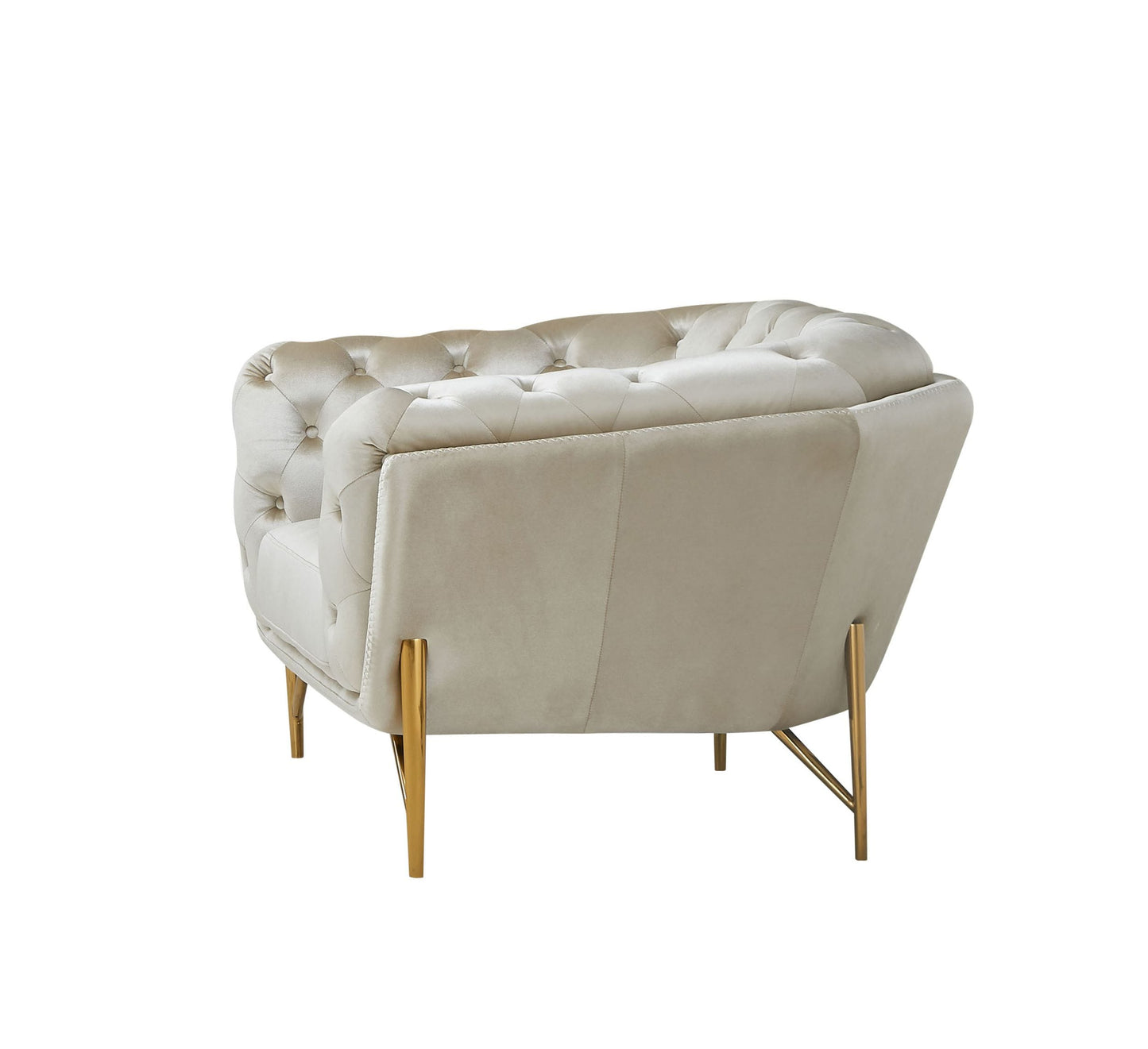 Divani Casa Stella - Transitional Beige Velvet Chair