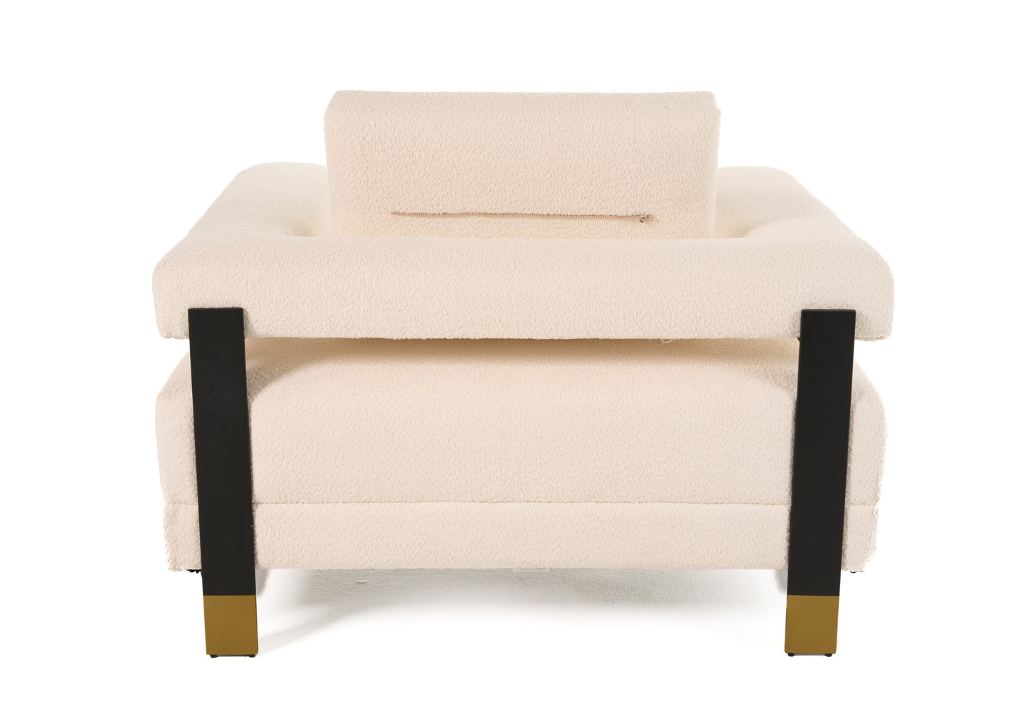 Divani Casa Stratford - Modern Off-White Fabric Accent Chair