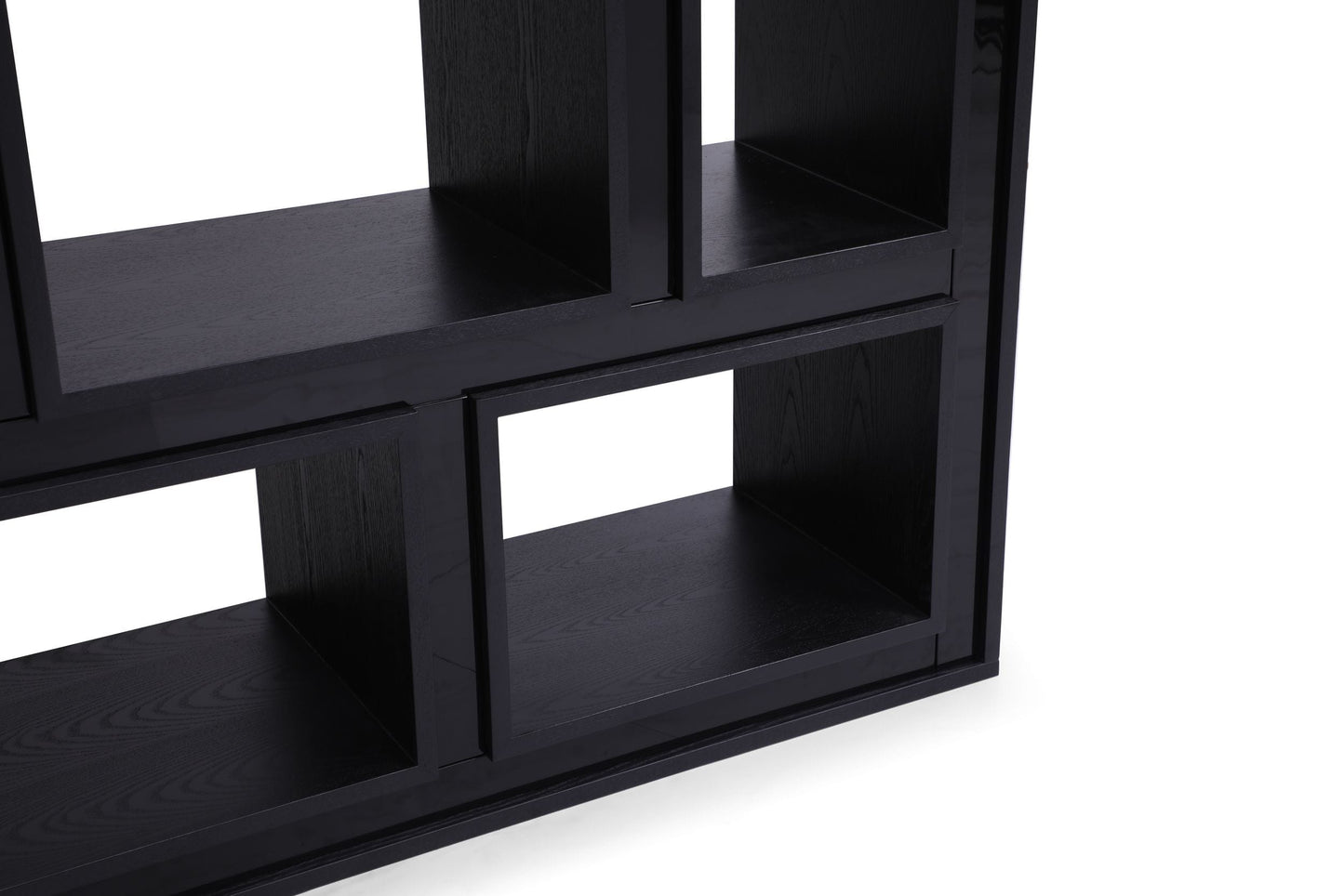 Modrest Suffolk - Contemporary Black Ash Bookcase