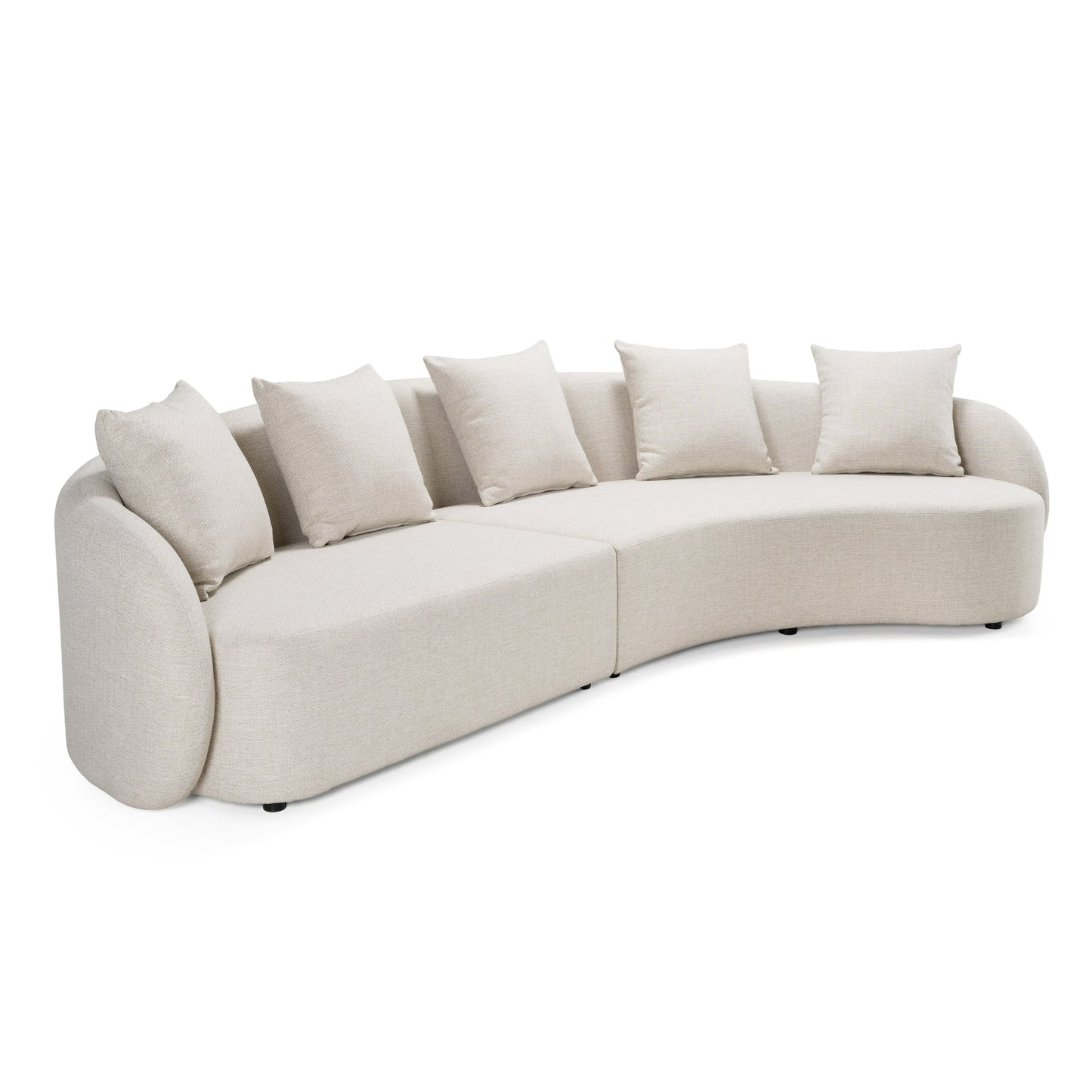 Renava Tabarca - Outdoor Beige Fabric Sectional Sofa