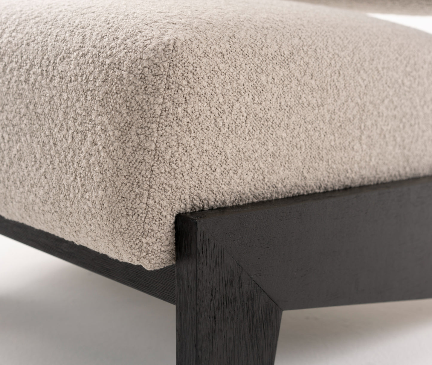 Modrest Tucker - Mid-Century Modern Light Grey Fabric + Black Walnut Accent Chair