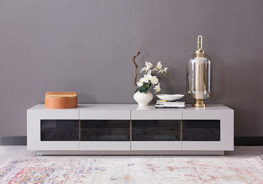 Modrest Frost Modern Small Grey TV Unit