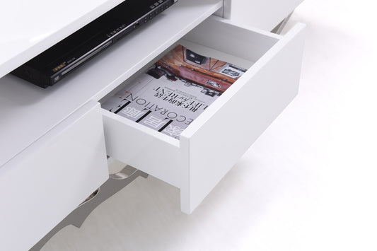 Modrest Legend 79"-Wide Modern White TV Stand