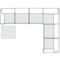 Divani Casa Vicki - Modern Grey Fabric Modular Sectional Sofa-7-Piece Sectional