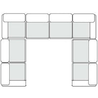 Divani Casa Vicki - Modern Grey Fabric Modular Sectional Sofa-8-Piece Sectional