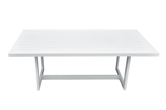 Renava Wake + Kayak - Modern Outdoor Off-White Dining Table Set