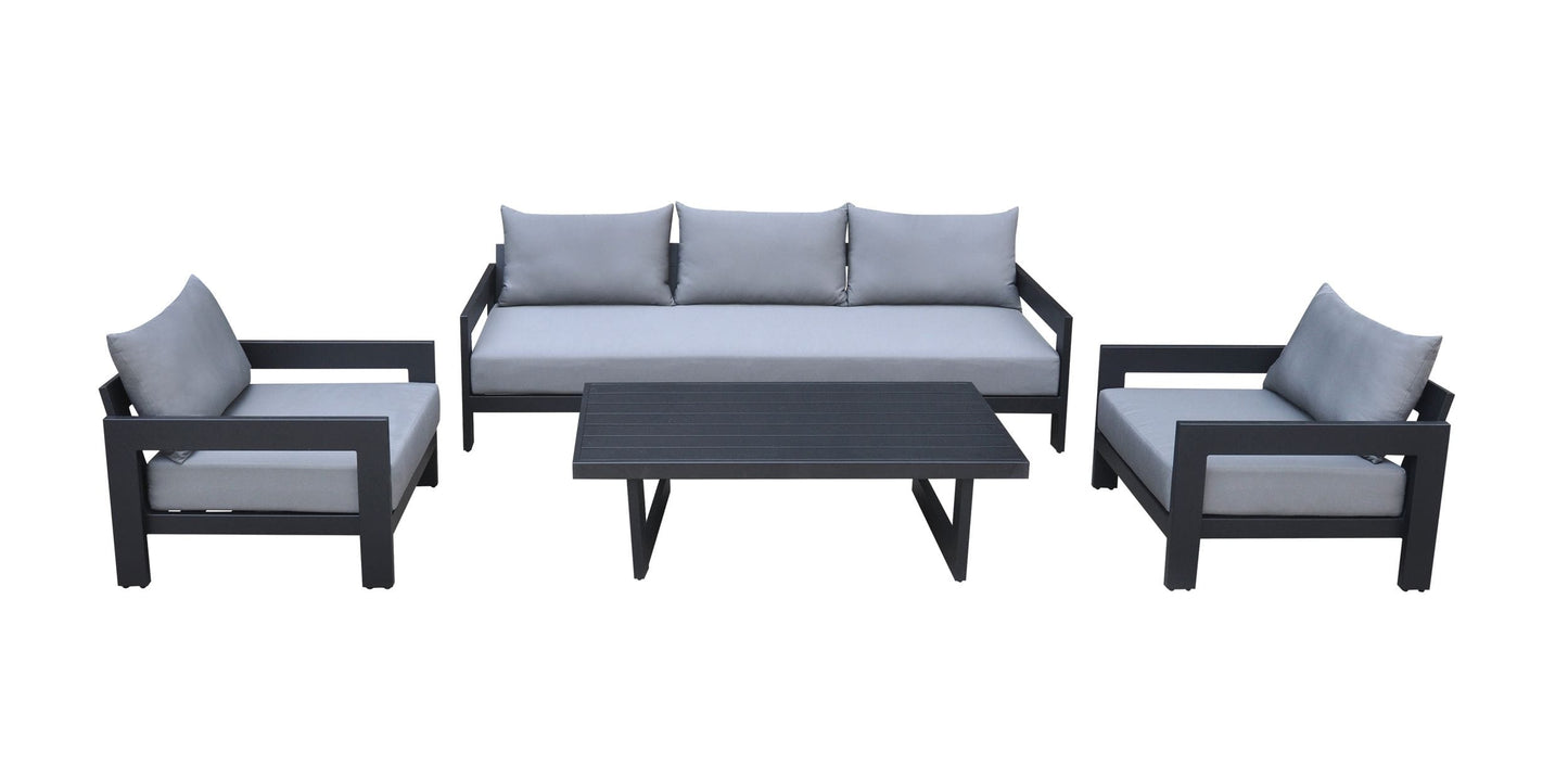 Renava Wake - Outdoor Dark Charcoal Sofa Set