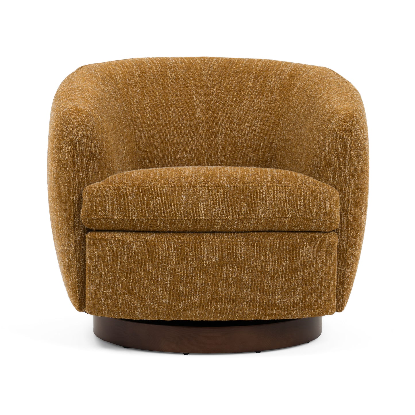 Divani Casa Wendt - Modern Mustard Fabric Swivel Accent Chair