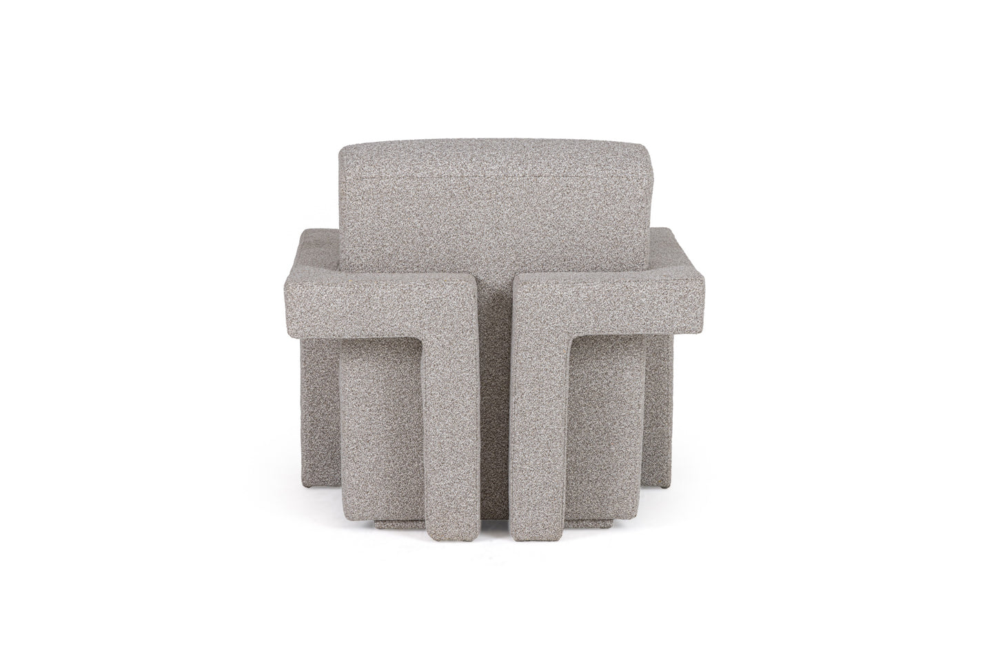 Modrest Wylie - Modern Light Grey-Beige Fabric Accent Chair