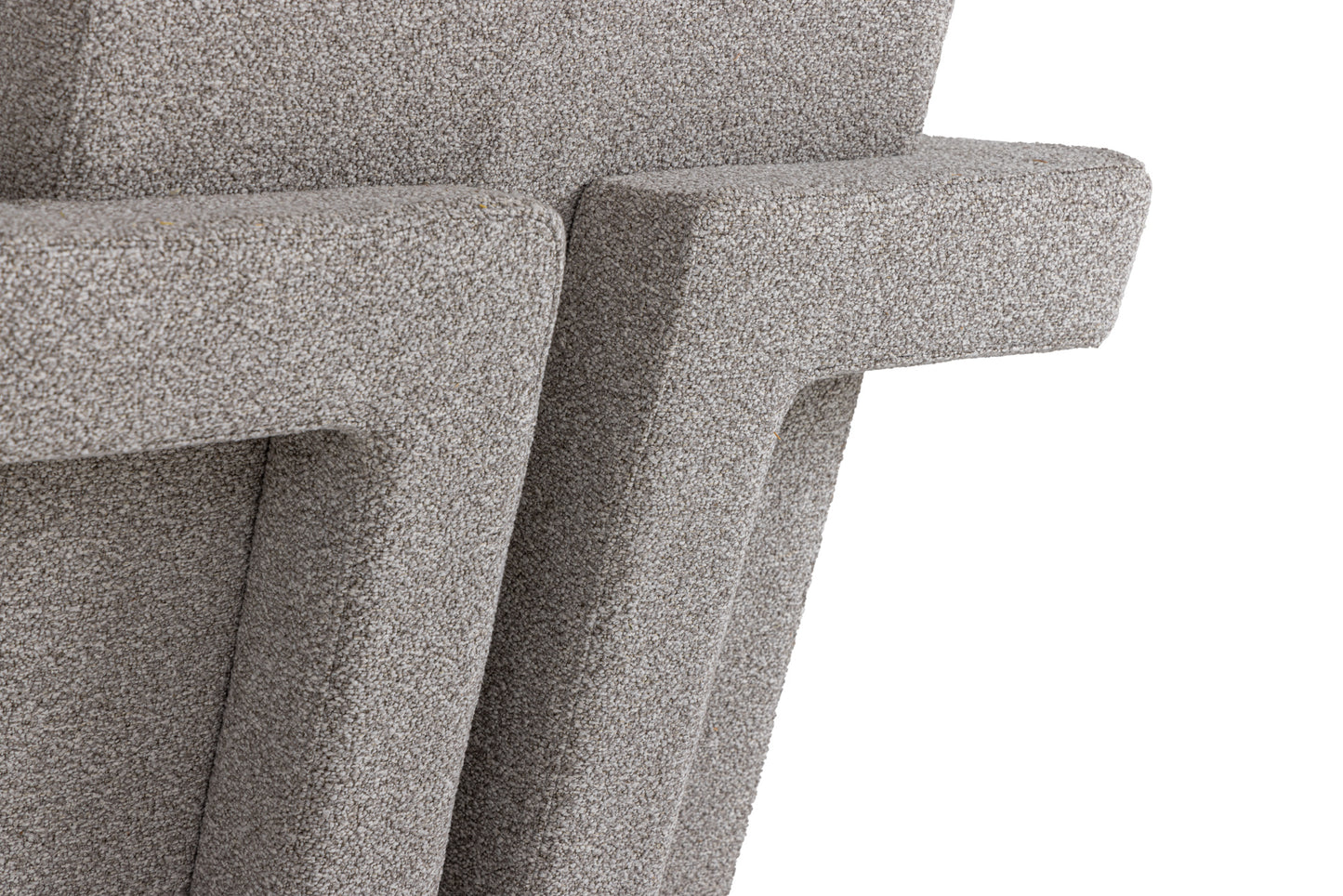 Modrest Wylie - Modern Light Grey-Beige Fabric Accent Chair