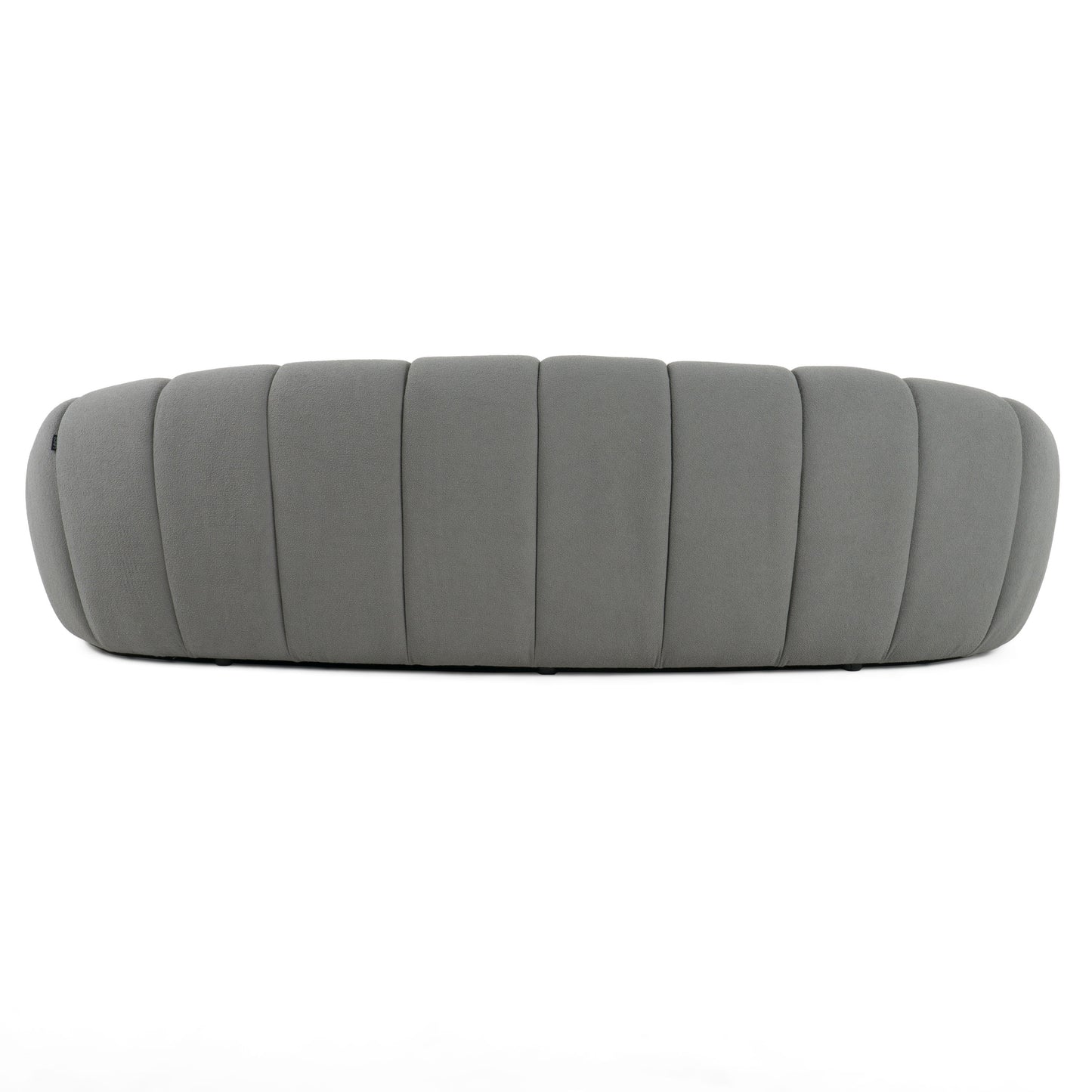 Divani Casa Yolonda - Modern Curved Light Grey Fabric Sofa