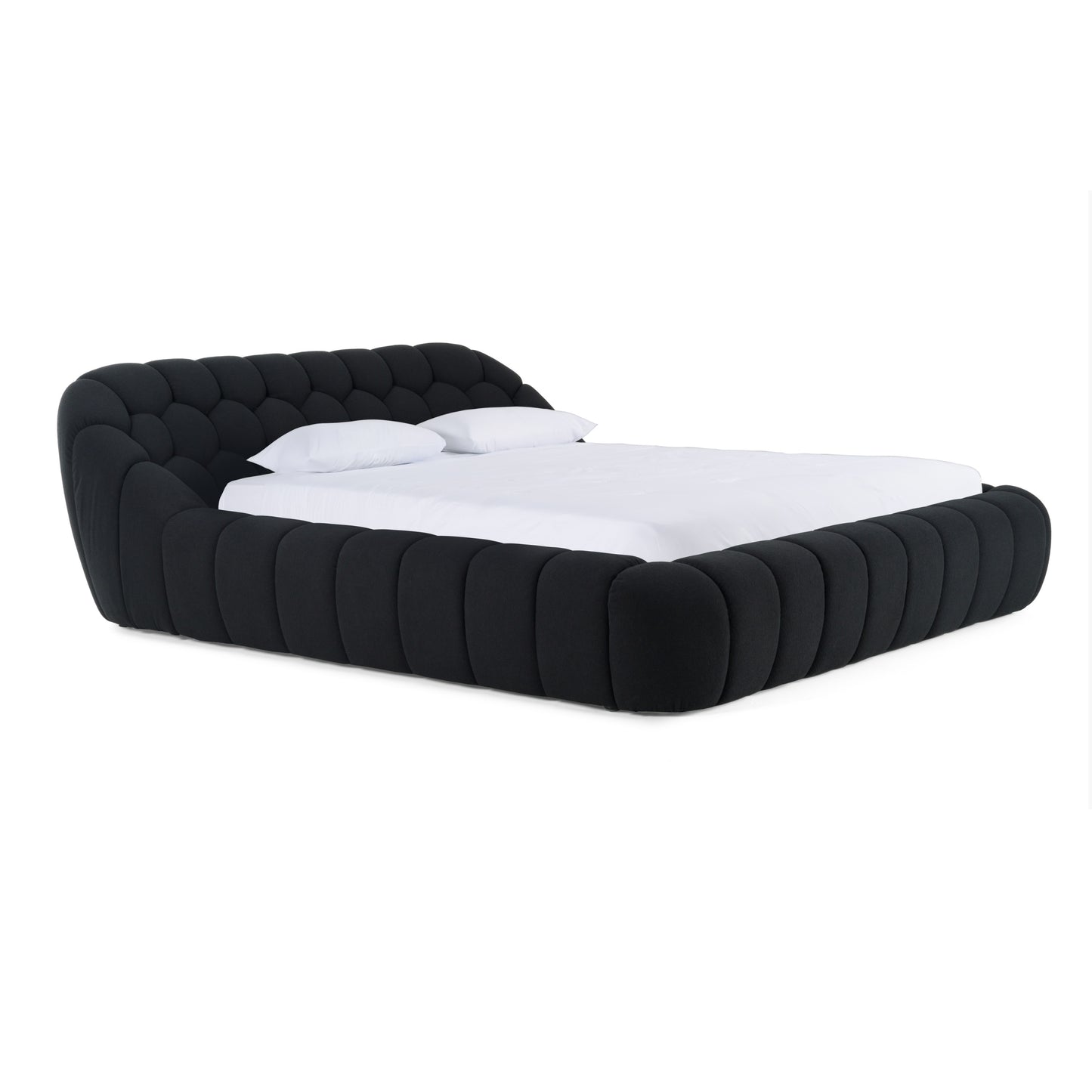 Divani Casa Yolonda - Modern Black Fabric Bed