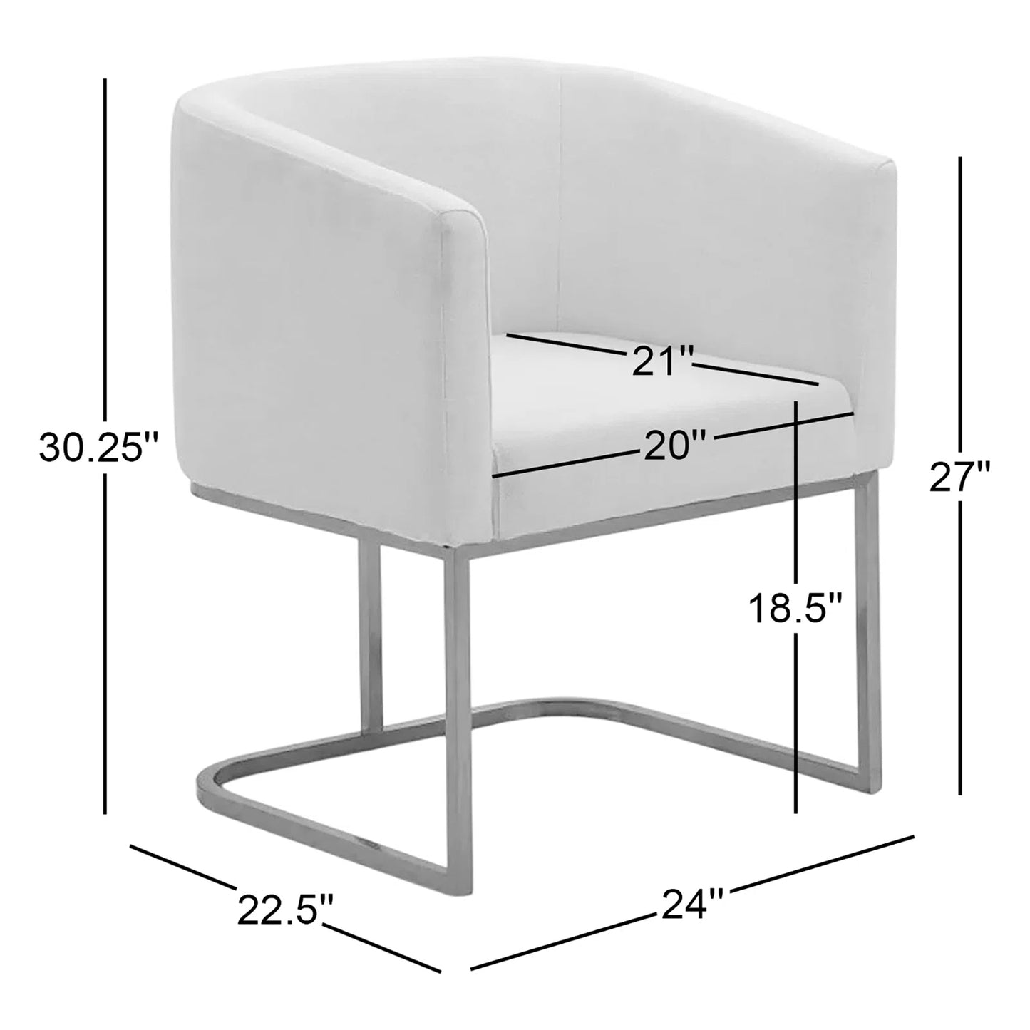 Modrest Yukon Modern Black Velvet & Gold Dining Chair