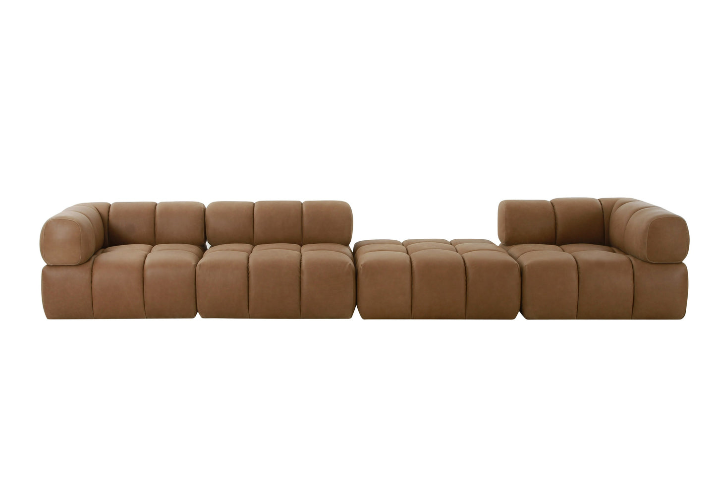 Divani Casa Everest - Modern Brown Leather Modular Corner Sectional Seat