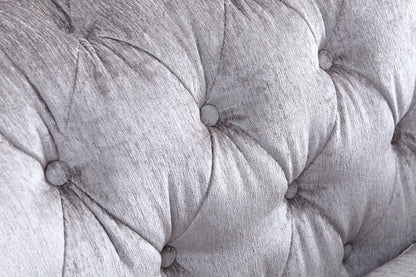 Divani Casa Alexandrina Grey Tufted Velvet Sofa