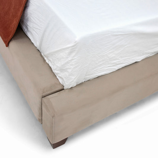 Modrest McKamey - Modern Beige Fabric Bed