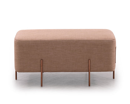 Divani Casa Adler Modern Brown Fabric Ottoman