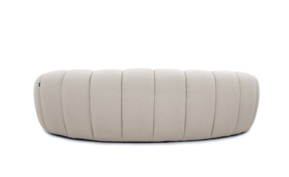 Divani Casa Yolonda - Modern Curved Beige Fabric Sofa