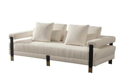 Divani Casa Stratford - Modern Off-White Fabric Sofa Set