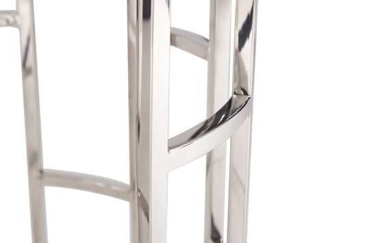 Modrest Silvan Modern Marble & Stainless Steel Coffee Table