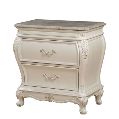 Chantelle Nightstand W/Marble Top