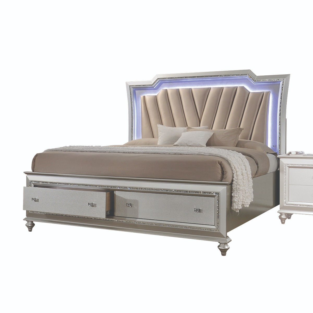 Kaitlyn CK Bed W/Led & Storage