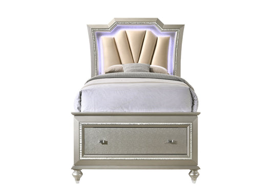 Kaitlyn Twin Bed W/Led & Storage