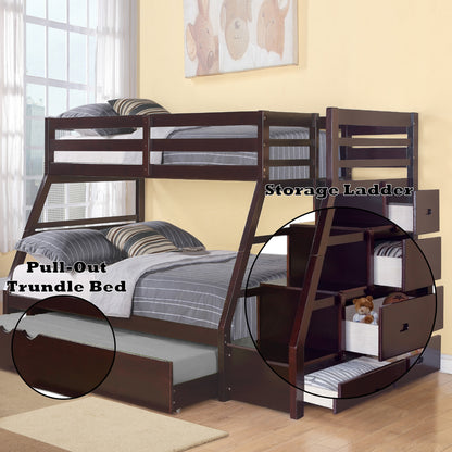 Jason Twin/Full Bunk Bed W/Trundle & Storage