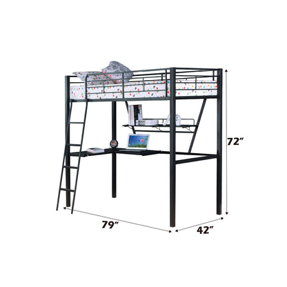 Senon Twin Loft Bed W/Desk