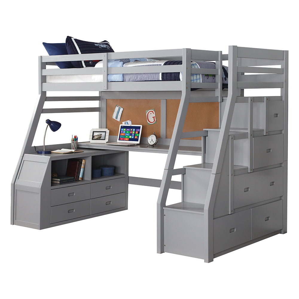 Jason II Twin Loft Bed W/Storage