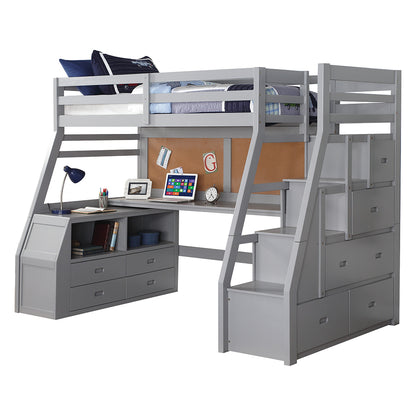 Jason II Twin Loft Bed W/Storage