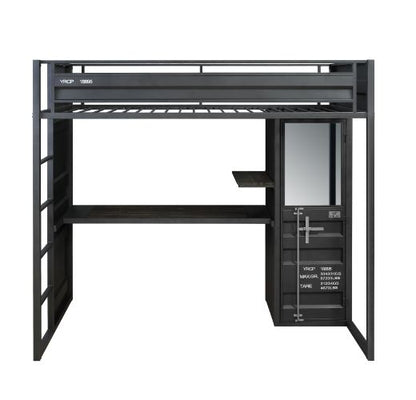 Cargo Twin Loft Bed W/Desk & Wardrobe