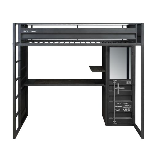 Cargo Twin Loft Bed W/Desk & Wardrobe