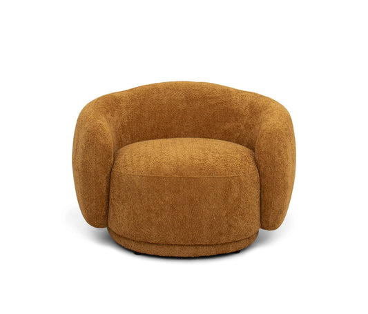 Divani Casa Andrew - Modern Orange Fabric Accent Chair
