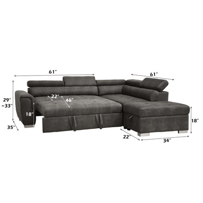 Thelma Sectional Sofa W/Pull-Out Bed