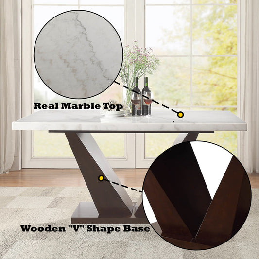 Forbes Dining Table W/Marble Top