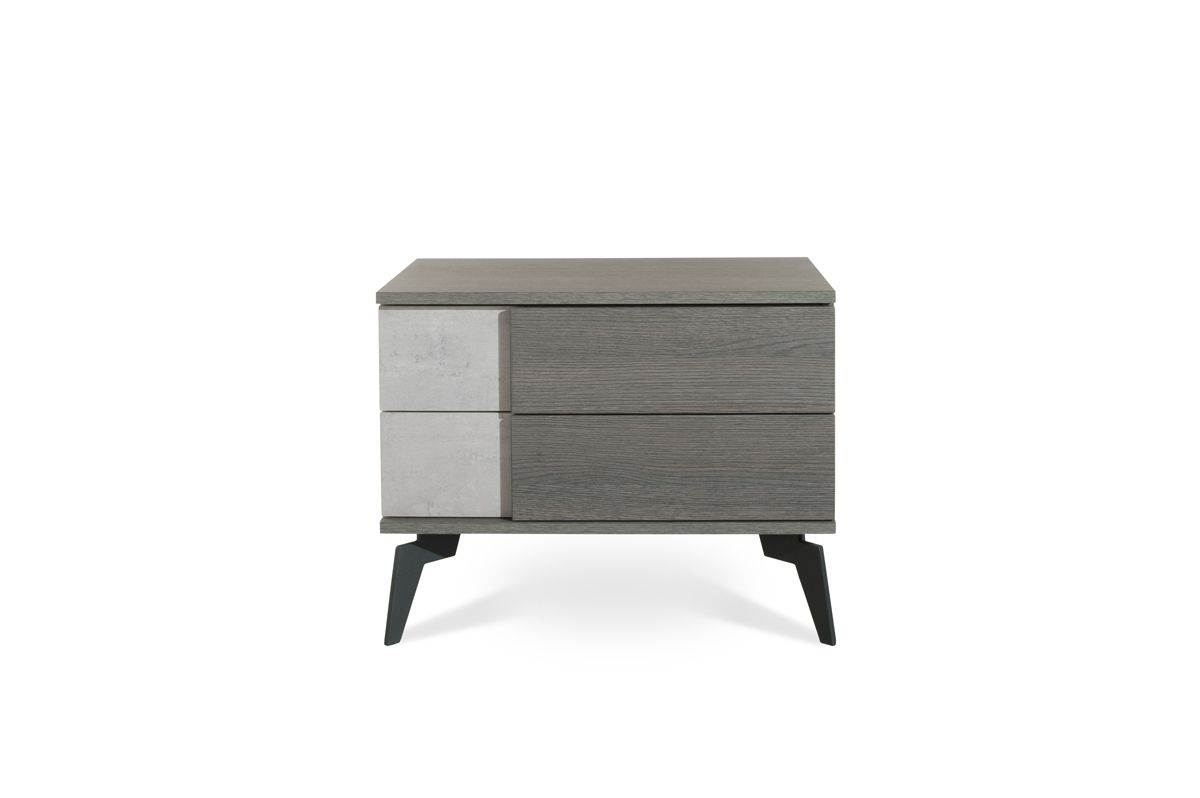 Nova Domus Palermo Italian Modern Faux Concrete & Grey Bedroom Set