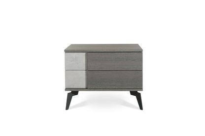 Nova Domus Palermo Italian Modern Faux Concrete & Grey Bedroom Set