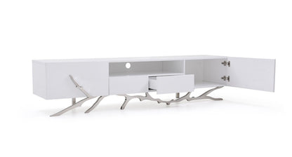 Modrest Legend - 87"-Wide Modern White TV Stand