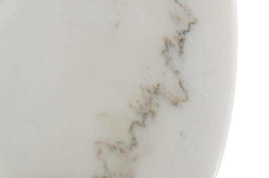 Modrest Fairway - Glam White Marble and Brushed Gold End Table