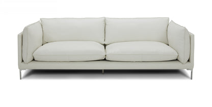 Divani Casa Harvest - Modern White Full Leather Sofa Set